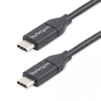 StarTech Câble USB C - 3 m - USB-C vers USB-C - USB 2.0 - Câble de charge USB - Cordon USB Type-C - Câble USB - USB-C (M) pour USB-C (M) - Thunderbolt 3 / USB 2.0 - 3 m - noir - pour P/N: DKT30CHD 