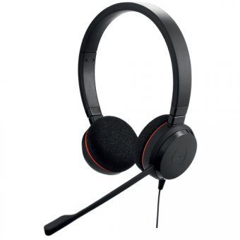 Jabra Evolve 20 MS stéréo - Micro-casque - sur-oreille - filaire - USB-C, USB-A - isolation acoustique - Certifié pour Microsoft Teams 