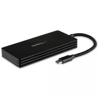 Ajoutez une solution de stockage de données externe hautes performances à votre ordinateur portable USB-C, votre tablette ou votre ordinateur de bureau, grâce à ce boîtier SSD M.2 SATA. Il vous permet d"utiliser votre disque M.2 SATA comme solution de st 