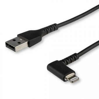 Ce câble coudé Lightning vers USB résiste aux exigences de charge et de synchronisation de vos appareils mobiles. Le connecteur Lightning coudé vous permet d"accéder facilement à votre appareil mobile, même lorsqu"il est en charge. Le câble est à présen 