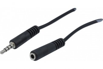 RALLONGE JACK 3,5MM 4 POLES  POUR MICRO CASQUE CTIA - 2 m 