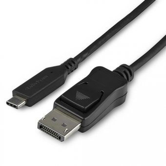 StarTech.com Cable adaptateur USB-C vers DisplayPort de 1 m - 8K a 30 Hz - HBR3 - Compatible Thunderbolt 3 - Adaptateur vidéo externe - USB-C - DisplayPort - noir - pour P/N: TB4CDOCK 