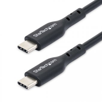 StarTech.com Chargeur USB-C de 1m, Câble USB-C, Cordon USB-C, 60W 3A PD - Câble USB - USB-C (M) pour USB-C (M) - USB 2.0 - 5 / 9 / 12 / 15 / 20 V - 3 A - 1 m - USB Power Delivery (60W) - noir 