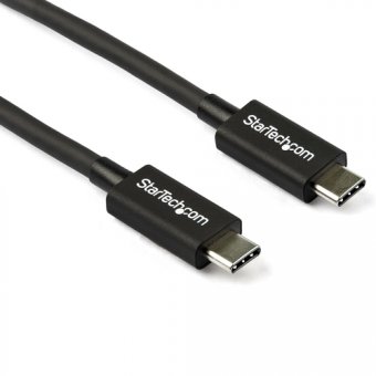 StarTech Câble Thunderbolt 3 de 0,8 m - 40 Gbps - Compatible USB-C - Câble Thunderbolt - USB-C (M) pour USB-C (M) - Thunderbolt 3 / USB / DisplayPort - 80 cm - support 4K, support 5K - noir - pour P/N: PEXUSB321C 