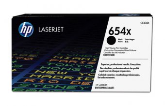 HP 654X - à rendement élevé - noir - original - LaserJet - cartouche de toner  (Unitaire) 