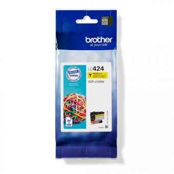 Brother LC424Y - Jaune - original - cartouche d'encre - pour Brother DCP-J1200W 