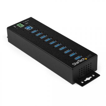 Ce hub USB 3.0 industriel 10 ports conforme aux exigences TAA vous offre l"évolutivité et la flexibilité d"alimentation dont vous avez besoin dans les environnements industriels difficiles, les laboratoires de réparation et de production, les salles de 