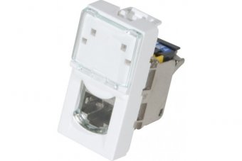 LEGRAND Plastron Mosaic 22,5x45 1 port RJ45 CAT 6A STP 