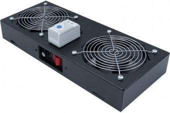 EKIVALAN Kit 2 ventilateurs avec thermostat pour coffret CEPA noir 