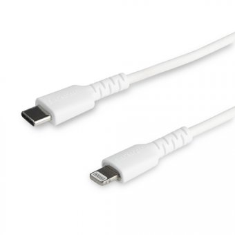 Ce câble USB C vers Lightning blanc de 2 m résiste aux exigences quotidiennes de chargement et de synchronisation de votre iPad, iPhone ou d"autres appareils mobiles équipés du connecteur Lightning. Testé pour résister à l"usure d"une utilisation quoti 