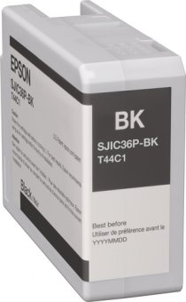 Epson SJIC36P(K) - 80 ml - noir - original - cartouche d'encre - pour ColorWorks CW-C6000Ae, CW-C6000Pe, CW-C6500Ae, CW-C6500Pe 