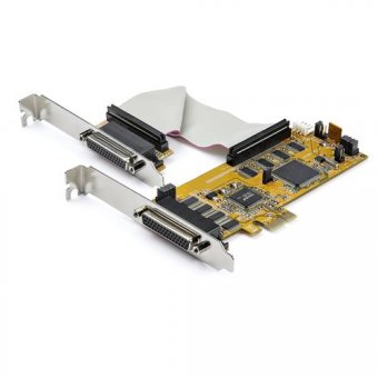 StarTech.com Carte série PCI Express à 8 ports avec UART 16550 - Adaptateur série - PCIe profil bas - RS-232 x 8 - jaune - Conformité TAA 