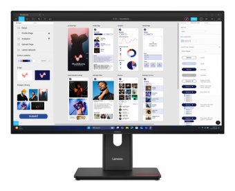 Lenovo ThinkVision T32UD-40 - Écran LED - 32" (31.5" visualisable) - 3840 x 2160 4K @ 75 Hz - IPS - 350 cd/m² - 1500:1 - 4 ms - HDMI, DisplayPort, USB-C - noir eclipse 