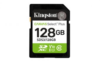 Kingston Canvas Select Plus - Carte mémoire flash - 128 Go - Video Class V10 / UHS-I U1 / Class10 - SDXC UHS-I 