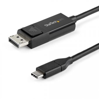 StarTech.com Câble USB C vers DisplayPort 1.2 4K 60Hz, 1m - Câble Adaptateur Vidéo Bidirectionnel DP vers USB-C ou USB-C vers DP Réversible - HBR2/HDR - Câble pour Moniteur USB Type C/TB3 (CDP2DP1MBD) - Câble DisplayPort - USB-C (M) pour DisplayPort (F) - 