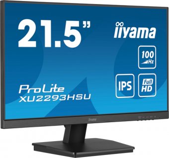 iiyama ProLite XU2293HSU-B7 - Écran LED - 22" (21.5" visualisable) - 1920 x 1080 Full HD (1080p) @ 100 Hz - IPS - 300 cd/m² - 1000:1 - 1 ms - HDMI, DisplayPort - haut-parleurs - noir, mat 