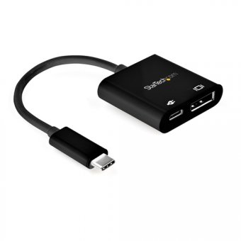 StarTech.com Adaptateur USB-C vers DisplayPort - Power Delivery - 8K 30Hz - Adaptateur USB / DisplayPort - USB-C (M) pour DisplayPort, USB-C (F) - Thunderbolt 3 / DisplayPort 1.4 - support 8K, actif - noir 