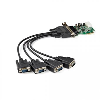 StarTech.com Carte série PCI Express RS232 à 4 ports - Adaptateur - Adaptateur série - PCI Express x1 profil bas - RS-232 x 4 
