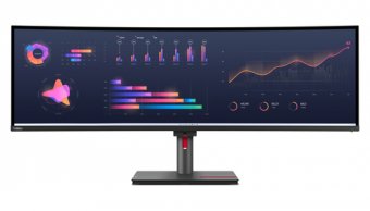 Lenovo ThinkVision P49w-30 - Écran LED - incurvé - 49" (49" visualisable) - 5120 x 1440 UltraWide Dual QHD @ 60 Hz - IPS - 350 cd/m² - 2000:1 - DisplayHDR 10 - 4 ms - Thunderbolt 4, 2xHDMI, DisplayPort - haut-parleurs - noir corbeau 