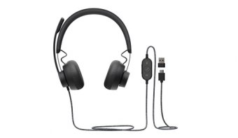 Logitech Zone Filaire - Micro-casque - sur-oreille - filaire - USB-C - graphite 