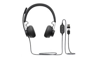 Logitech Zone Filaire MSFT Teams - Micro-casque - sur-oreille - filaire - USB-C - graphite - Certifié pour Microsoft Teams 