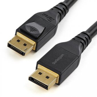 StarTech LTLOCKNANO C?âble DisplayPort 1.4 - 4 m - Certifié VESA - 8K 6 Hz - HBR3 - HDR - C?âble DP 1.4 - Câble DisplayPort - DisplayPort (M) verrouillé pour DisplayPort (M) verrouillé - DisplayPort 1.4 - 4 m - support 8K - noir 