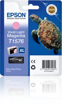 Epson T1576 - 25.9 ml - Magenta vif clair - original - blister - cartouche d'encre - pour Stylus Photo R3000 