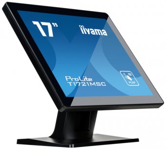 iiyama ProLite T1721MSC-B2 - Écran LED - 17" - écran tactile - 1280 x 1024 SXGA @ 75 Hz - TN - 250 cd/m² - 1000:1 - 5 ms - HDMI, VGA - haut-parleurs - cadre noir avec finition mate 