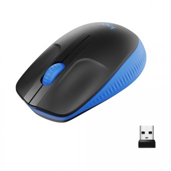 Logitech M190 - Souris - optique - 3 boutons - sans fil - récepteur sans fil USB - bleu 