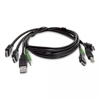 StarTech.com - Câble adaptateur - Conformité TAA - HDMI, USB type A, prise audio de 3,5 mm mâle pour HDMI, USB Type B, prise audio de 3,5 mm mâle - 1.8 m 