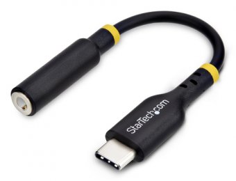 StarTech.com USB-C Audio Adapter to 3.5mm TRRS Jack, Headphone Aux Dongle - USB-C vers adaptateur de prise casque - USB-C mâle pour mini jack 4 pôles femelle - 12.7 cm - noir 