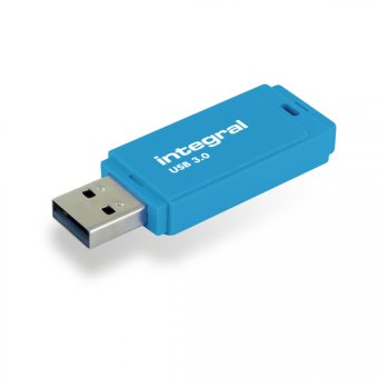 Integral Neon - Clé USB - 128 Go - USB 3.0 - Bleu néon 