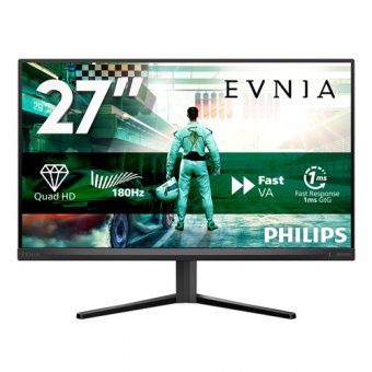 Philips Evnia 3000 27M2N3500NL - Écran LED - jeux - 27" - 2560 x 1440 QHD @ 180 Hz - VA - 300 cd/m² - 5000:1 - HDR10 - 0.5 ms - 2xHDMI, DisplayPort - Charbon 