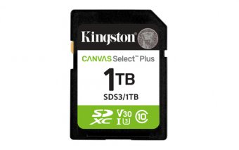 Kingston Canvas Select Plus - Carte mémoire flash - 1 To - Video Class V30 / UHS-I U3 / Class10 - SDXC UHS-I 