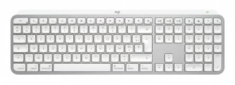 Logitech Master Series MX Keys S for Mac - Clavier - full size - rétroéclairé - sans fil - Bluetooth LE - AZERTY - Français - gris pâle 