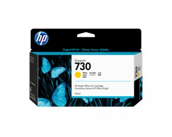 YY Tinte HP DesignJet T1600/T1700/T2600 Yellow P2V64A HP 730 Yellow/130ml 