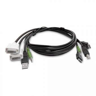 StarTech.com - Câble adaptateur - Conformité TAA - USB type A, DVI, prise audio de 3,5 mm mâle pour HDMI, USB Type B, prise audio de 3,5 mm mâle - 1.8 m 