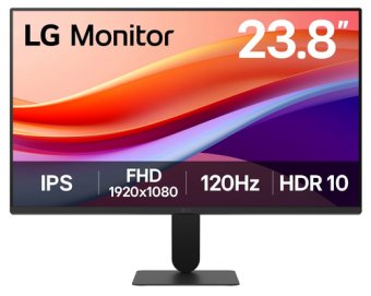 LG 24U411A-B - Écran LED - 24" (23.8" visualisable) - 1920 x 1080 Full HD (1080p) @ 120 Hz - IPS - 250 cd/m² - 1500:1 - HDR10 - 5 ms - HDMI, VGA 