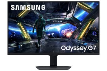 Samsung Odyssey G7 S32DG702EU - G70D Series - écran LED - Intelligent - jeux - 32" - 3840 x 2160 4K UHD (2160p) @ 144 Hz - Fast IPS - 350 cd/m² - 1000:1 - DisplayHDR 400 - 1 ms - 2xHDMI, DisplayPort - haut-parleurs - noir 