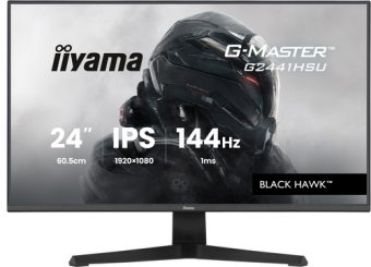 iiyama G-MASTER Black Hawk G2441HSU-B1 - Écran LED - jeux - 24" - 1920 x 1080 Full HD (1080p) @ 144 Hz - IPS - 350 cd/m² - 1500:1 - 1 ms - HDMI, DisplayPort - haut-parleurs - noir mat 