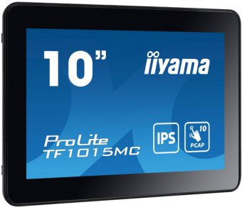 iiyama ProLite TF1015MC-B3 - Écran LCD - 10.1" (10" visualisable) - cadre ouvert - écran tactile - 1280 x 800 WXGA - IPS - 500 cd/m² - 800:1 - 29 ms - HDMI, VGA, DisplayPort - noir 