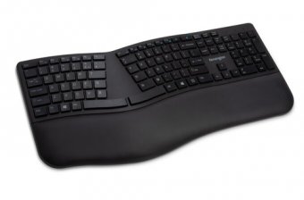 Kensington Pro Fit Ergo Wireless Keyboard - Clavier - sans fil - 2.4 GHz, Bluetooth 4.2 - Français - noir 
