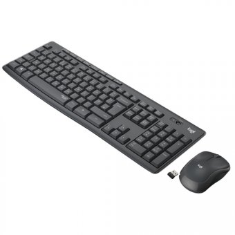 Logitech MK295 Silent - Ensemble clavier et souris - sans fil - 2.4 GHz - AZERTY - Hollandais - graphite 