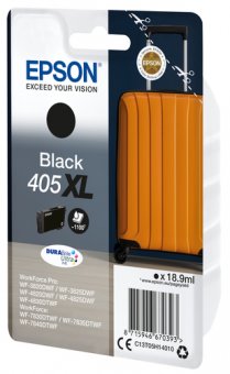 Epson 405XL - 18.9 ml - noir - original - cartouche d'encre - pour WorkForce WF-7310, 7830, 7835, 7840, WorkForce Pro WF-3820, 3825, 4820, 4825, 4830, 7840 