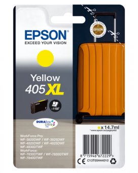 Epson 405XL - 14.7 ml - XL - jaune - original - emballage coque avec alarme radioélectrique/ acoustique - cartouche d'encre - pour WorkForce WF-7310, 7830, 7835, 7840, WorkForce Pro WF-3820, 3825, 4820, 4825, 4830 