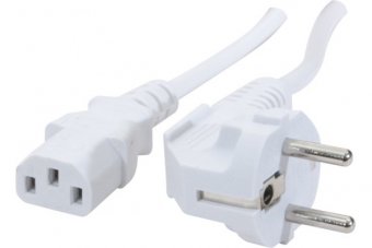 Cordon d alimentation PC CEE7 / C13 blanc - 0,6 m 