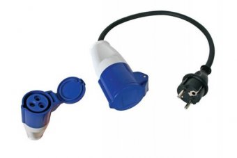 Adaptateur IEC 60309 femelle / CEE7 mâle 