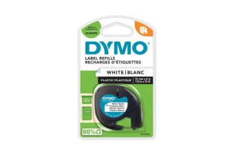 DYMO Ruban pour étiquette plastique LT 12mm x 4m noir/blanc 