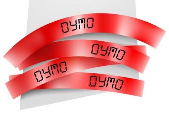 Ruban plastique dymo noir/rouge 12MM pour letratag 