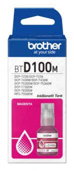 Brother BTD100M - 48.8 ml - haute capacité - magenta - original - boîte de suspension - recharge d'encre - pour Brother DCP-T530DW, DCP-T730DW, MFC-T930DW 